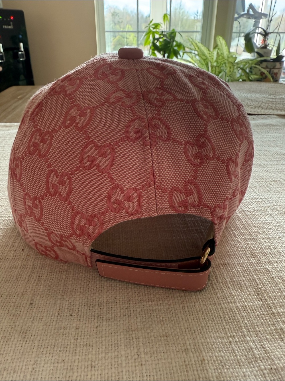 Gucci Pink Canvas GG Monogram Hat
